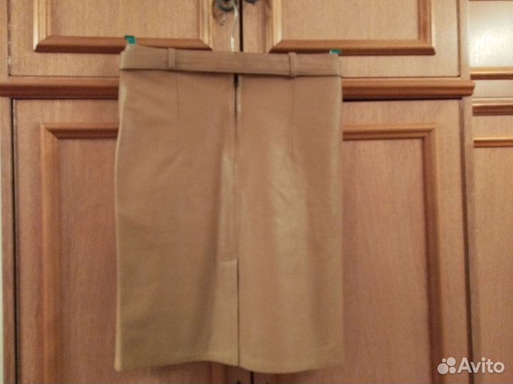 Кожаная юбка натуральная 44