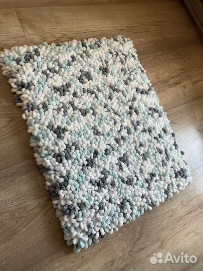 Плюшевый коврик 45*35 ручная работа