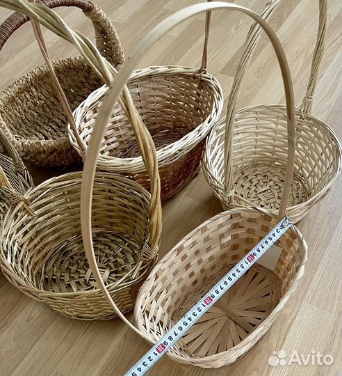 Корзина плетёная для подарков/цветов 25-30 см