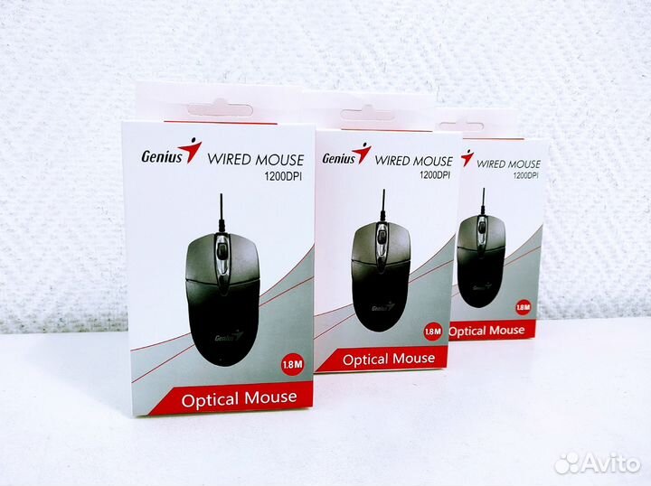 Мышь компьютерная USB Genius Wired Mouse (новая)