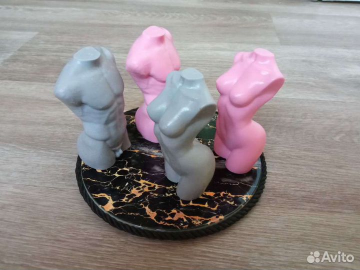 Мыло и свечи тело торс. Ручная работа