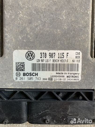 Блок управления двигателем 3t0907115f Октавия А5
