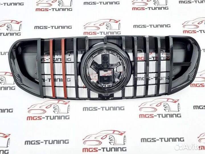 Решетка на Mercedes GLS X167 в стиле Brabus Red