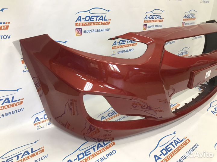 Бампер передний Hyundai Solaris (2011-14) Красный