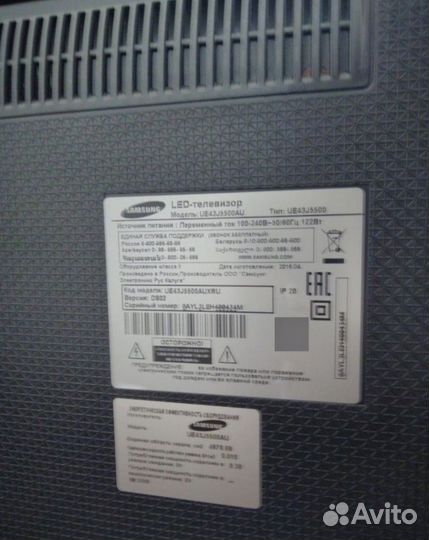 Телевизор:samsung ue43j5500au