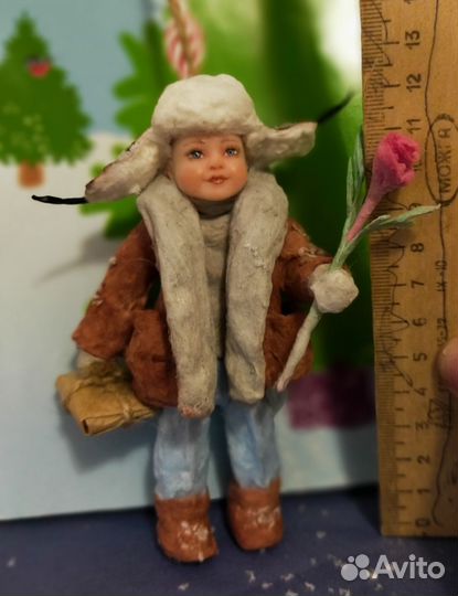 Ватная ёлочная игрушка