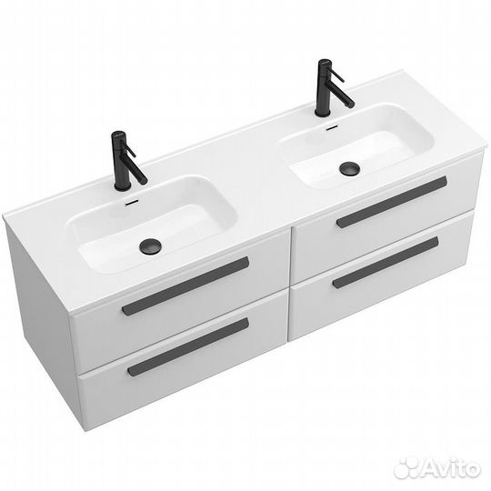 Тумба подвесная белый глянец 140см ECO-CER-N-1400