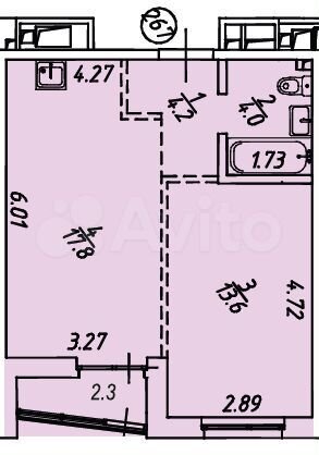 1-к. квартира, 41,9 м², 16/18 эт.