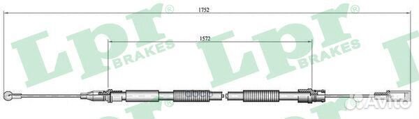 C0007B Трос ручного тормоза audi A4 quattro 00