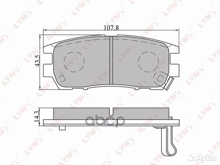 Колодки тормозные дисковые зад mitsubishi P