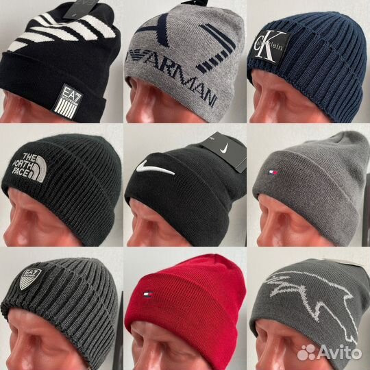 7 шапки мужские авито