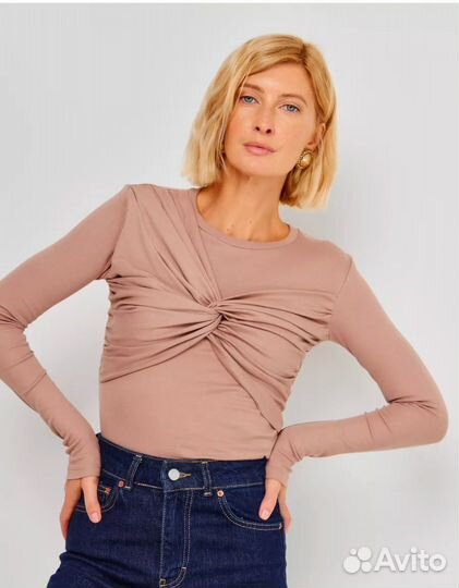 Лонгслив с драппировкой