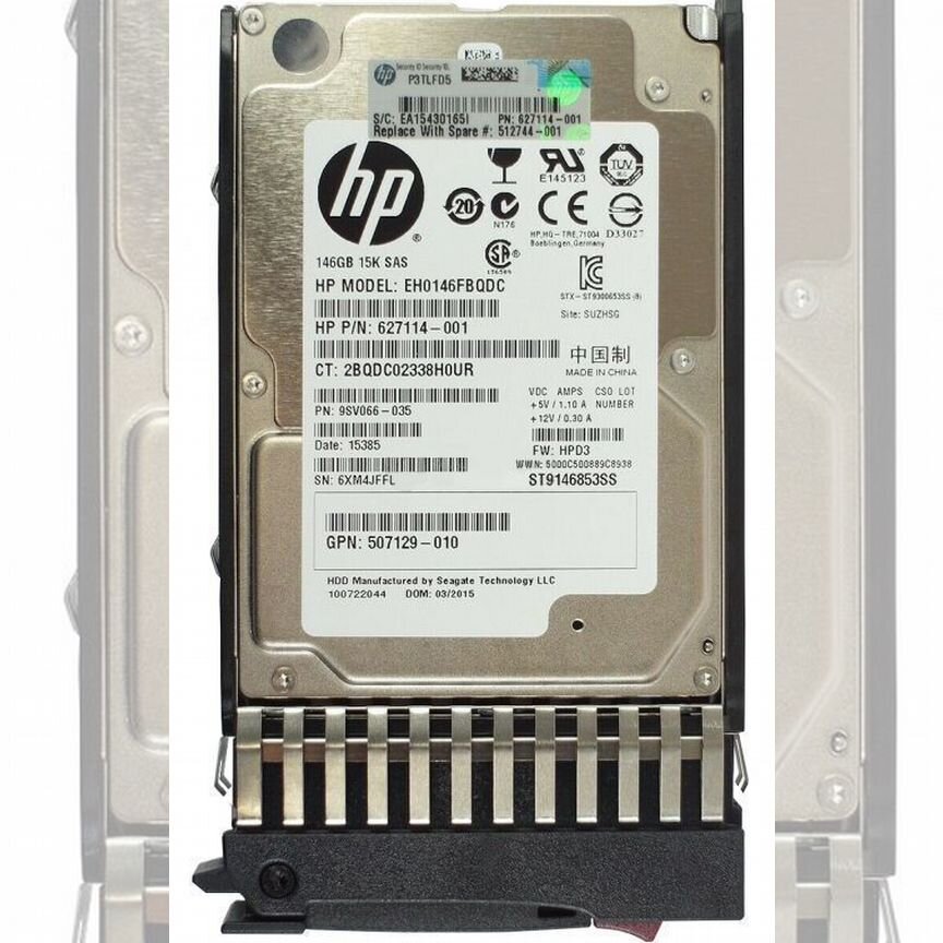 [EH0146FBQDC] Жесткий Диск Hp 146gb Sas 2,5" Hdd Eh0146fbqdc