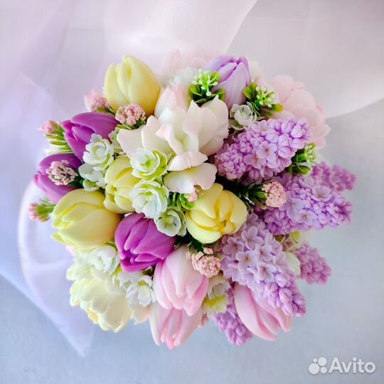 Букеты из мыльных цветов