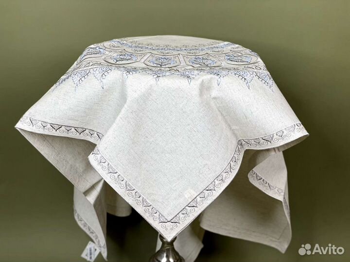 Скатерть лен Греция 115 на 115см