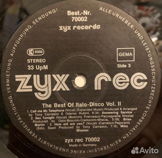 The Best Of Italo-Disco (1984) - Vol.2 - 3LP