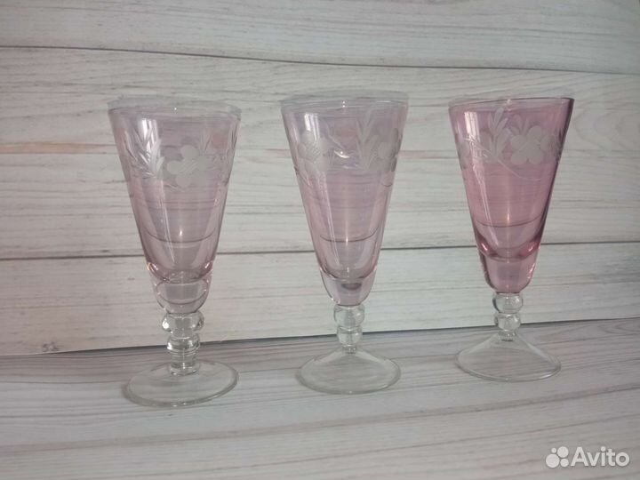 Рюмки СССР свадебные Горошкин