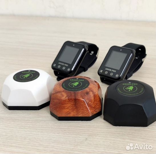 Кнопка вызова официанта Бургер с часами Элит