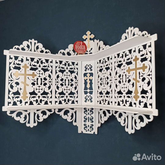 Полка для икон Иконостас Модель 21 Красный угол 1