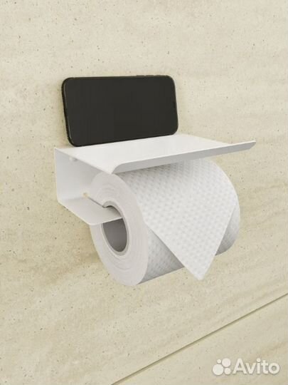 Держатель для туалетной бумаги с полкой