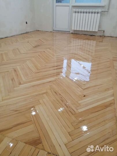 Паркетная работа, шлифовка, цикловка, лакировка