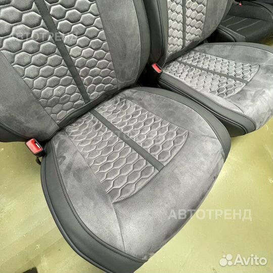 Накидки алькантара серые