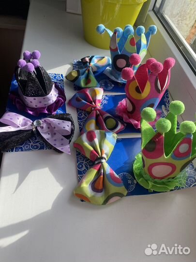 Карнавальный набор, заколка корона и бабочка