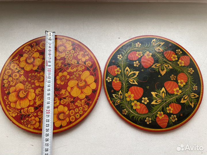 Настенные тарелки ручная роспись хохлома