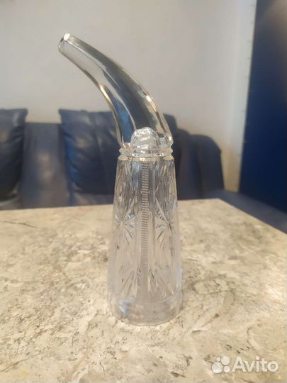 Хрустальный рог изобилия для вина (рог для питья)