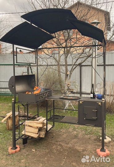 Мангал с крышей