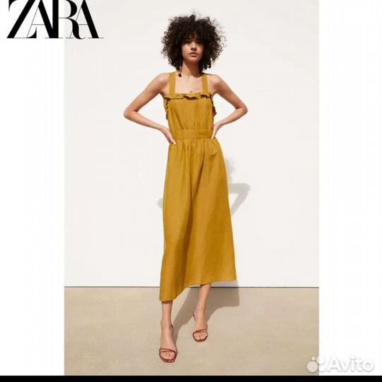 Сарафан zara лён 42-44