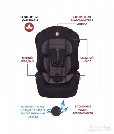 Автокресло детское Baby Care 9-36kg