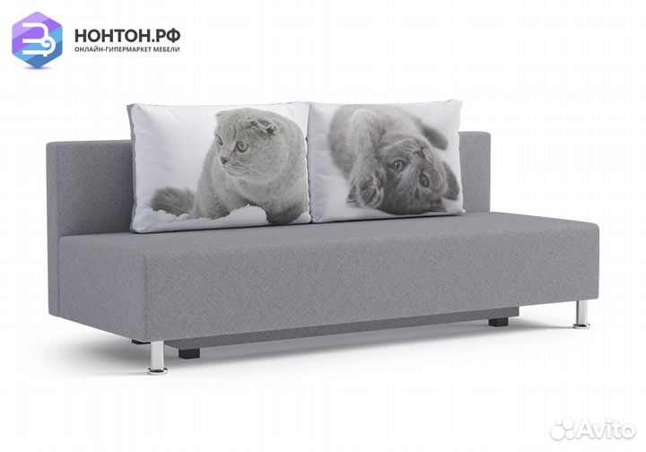 Диван еврокнижка Канна светло-серый