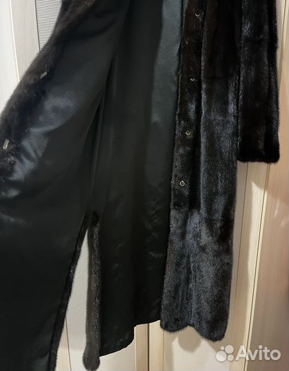 Шуба норковая с капюшоном