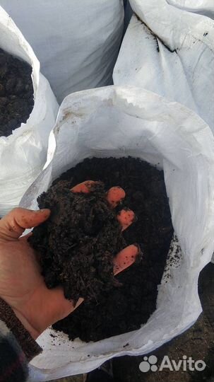 Чернозем Плодородный грунт почва земля в мешках