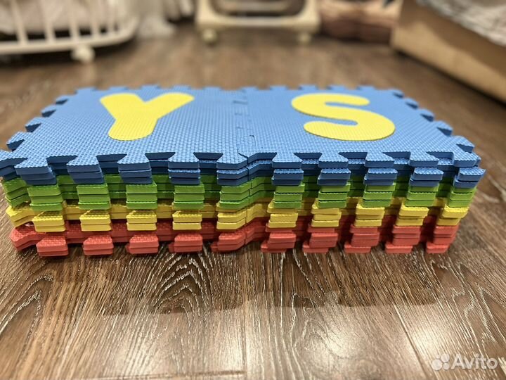 Детский развивающий коврик пазл 120 х 180