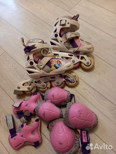 Роликовые коньки детские с защитой