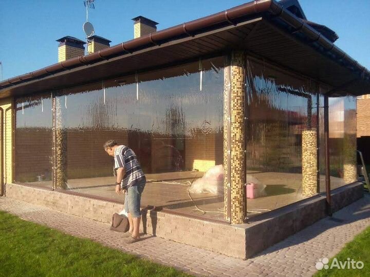 Мягкие окна на террассу в Новопетровское