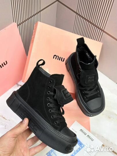 Кроссовки Кеды Miu Miu на меху зима Размер 36-40