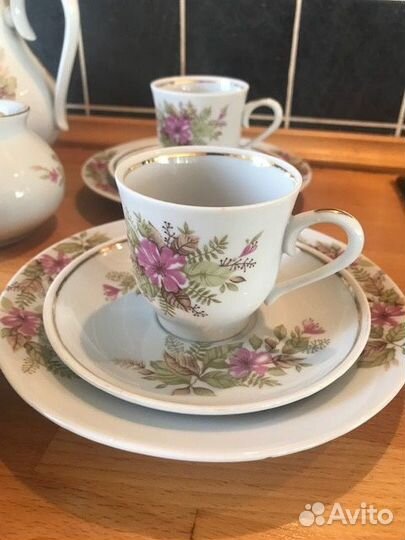 Кофейный сервиз СССР фарфор Богдановичи
