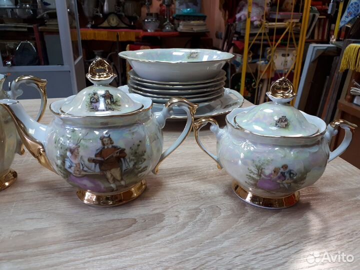 Чайный сервиз старая польша мадонна 24 предмета