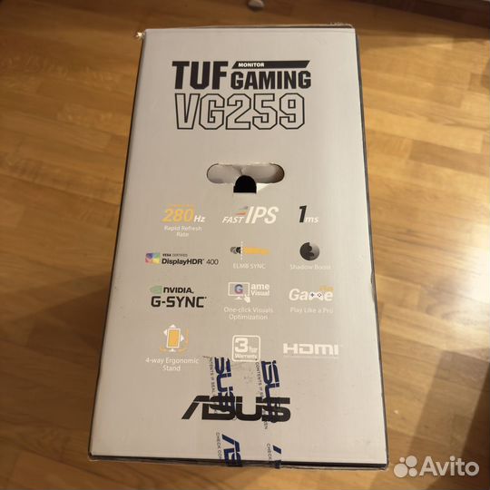 Монитор asus TUF gaming VG259 280GHz