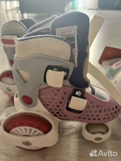 Роликовые коньки детские с защитой