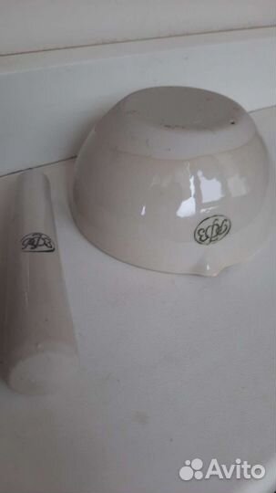 Ступка СССР керамика, дозатор д/масла, перечница