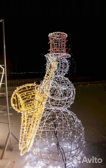 Светодиодные фигура снеговика