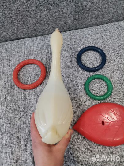 Гусь с обручем на листе Вятка Клеймо Кольцеброс