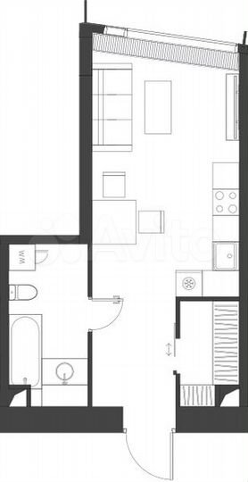 Квартира-студия, 28,7 м², 20/85 эт.