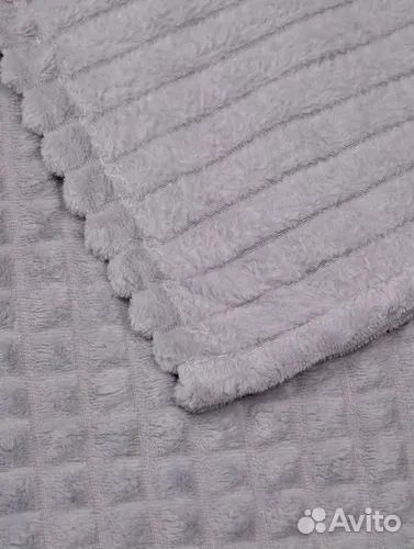 Плед светло-серый