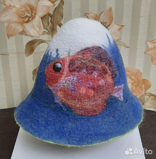 Шапка валяная для бани