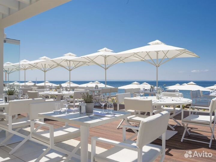 Зонт на центральной опоре пляжный 3х3/4х4 4/8 спиц